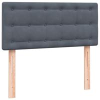 Boxspring met matras fluweel donkergrijs 80x220 cm - thumbnail