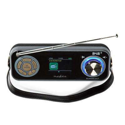 DAB+ Radio | Tafelmodel | DAB+ / FM | 2.4 " | Kleurenscherm | Batterij Gevoed / Netvoeding | Digitaal | 24 W | Bluetooth® | Koptelefoonoutput | Wekker | Slaaptimer | Handgreep | Zwart DAB+ Radio | Tafelmodel | DAB+ / FM | 2.4 " | Kleurenscherm | Batterij Gevoed / Netvoeding | Digitaal | 24 W | Bluetooth® | Koptelefoonoutput | Wekker | Slaaptimer | Handgreep | Zwart