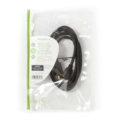 High Speed HDMI-Kabel met Ethernet | HDMI Connector | HDMI Connector | 4K@30Hz | 10.2 Gbps | 1.50 m | Rond | PVC | Zwart | Polybag High Speed HDMI-Kabel met Ethernet | HDMI Connector | HDMI Connector | 4K@30Hz | 10.2 Gbps | 1.50 m | Rond | PVC | Zwart | Polybag