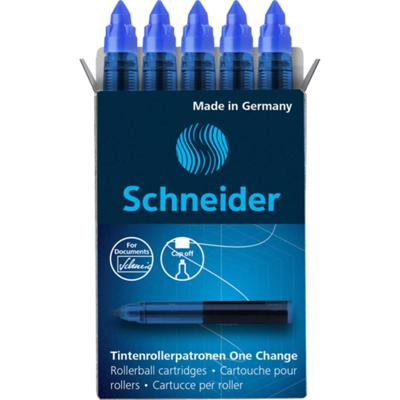 Schneider Schreibgeräte One Change 185403 Navulpatroon rollerballpen 0.6 mm Blauw 5 stuk(s)