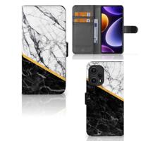 Xiaomi Poco F5 | Bookcase | Marmer Wit Zwart - Origineel Cadeau Man - thumbnail