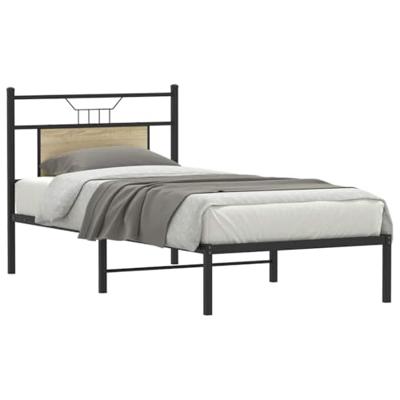 Bedframe zonder matras hout sonoma eikenkleurig 75x190 cm Bedframe zonder matras hout sonoma eikenkleurig 75x190 cm