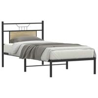 Bedframe zonder matras hout sonoma eikenkleurig 75x190 cm - thumbnail