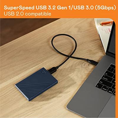 WD My Passport for Mac 2 TB Externe harde schijf (2,5 inch) USB-C Blauw WDBA2D0020BBL-WESN