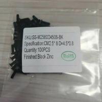 Notebook Computer Repair Screw Thin Flat Wafer Head Cross Black Zinc CM2.5*8 D=4.5*0.8 100pcs/set - thumbnail