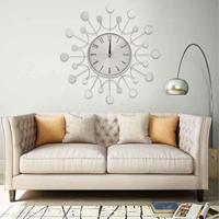 VidaXL Wandklok 40 cm metaal zilverkleurig - thumbnail