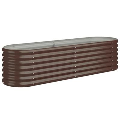 VidaXL Plantenbak 152x40x36 cm gegalvaniseerd staal bruin