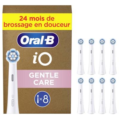 Oral-B Braun Oral-B iO Sanfte Reinigung Ersatzb Opzetborstel voor elektrische tandenborstel, Reserve borstels 8 stuk(s) Wit
