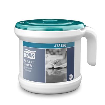 TORK 473186 Reflex™ Papierenhanddoekdispenser Kunststof Wit, Turquoise 1 stuk(s) - thumbnail