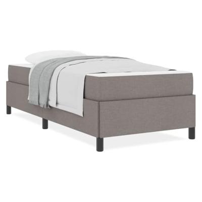 Boxspring bed Taupe, Zwart 90 x 190 cm Stof, Engineered Hout