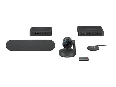 Logitech Rally Ultra-HD Modulair 4K-videoconferentiesysteem 3840 x 2160 Pixel Standvoet Logitech Rally Ultra-HD Modulair 4K-videoconferentiesysteem 3840 x 2160 Pixel Standvoet