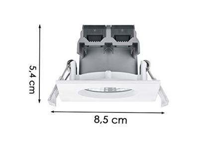 Trio Badkamer inbouwspotZagros met led vierkant wit - 650610131