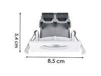 Trio Badkamer inbouwspotZagros met led vierkant wit - 650610131 - thumbnail