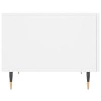 Salontafels 2 st 50x50x40 cm bewerkt hout wit - thumbnail