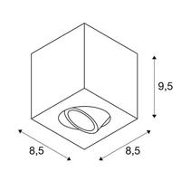 SLV PlafondlampTriledo GU10 8,5cm metaalgrijs - 1002004 - thumbnail