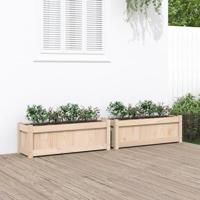 VidaXL Plantenbakken 2 st cm massief grenenhout - thumbnail