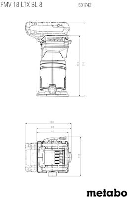 Metabo FMV 18 LTX BL 8 601742850 Accukantfreesmachine