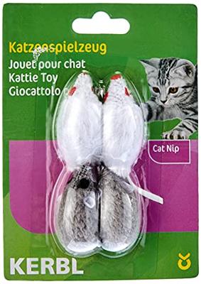 Muis grijswit 5cm 4 stuks