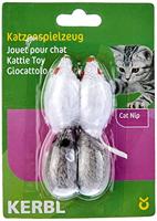 Muis grijswit 5cm 4 stuks - thumbnail