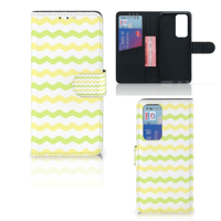OPPO Find X3 Neo 5G | Telefoon Hoesje | Waves Yellow - thumbnail