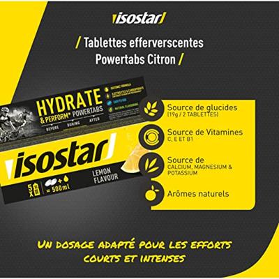 Isostar Powertabs hydrate & perform lemon 120 Gram