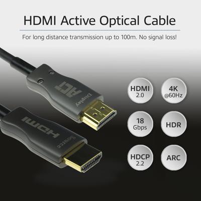 ACT 15 meter HDMI Premium 4K Active Optical Cable v2.0 HDMI-A male - HDMI-A male