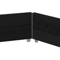 Verhoogde plantenbak zeshoekig 160x160 cm grenenhout zwart - thumbnail