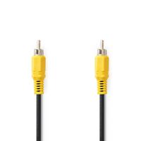 Nedis CVGL24100BK20 Composiet Videokabel Rca Male Rca Male Vernikkeld 480p 2.00 M Rond Pvc Zwart Label - thumbnail