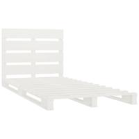 Bedframe zonder matras massief grenenhout wit 90x200 cm - thumbnail