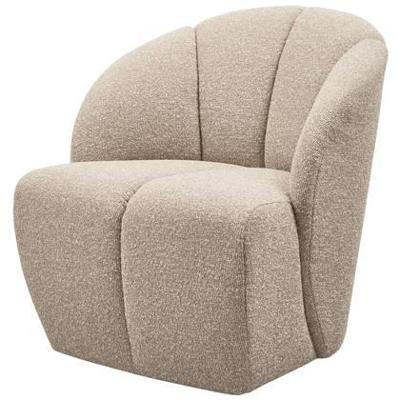 WOOOD Draaifauteuil 'Mojo' Bouclé, kleur Beige Melange