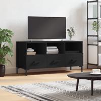 Tv-meubel 102x36x50 cm bewerkt hout zwart - thumbnail