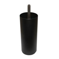 Stalen meubelpoot zwart rond ø 6 cm en hoogte 12 cm (M8) - thumbnail