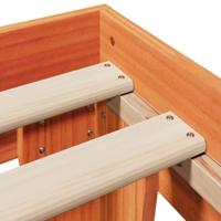 Bedframe zonder matras massief grenenhout wasbruin 200x200 cm - thumbnail