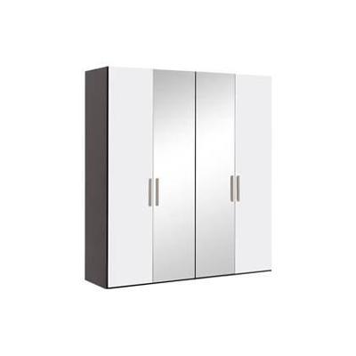 Goossens Kledingkast Easy Storage Ddk, Kledingkast 203 cm breed, 220 cm hoog, 2x draaideur en 2x spiegel draaideur midden Goossens Kledingkast Easy Storage Ddk, Kledingkast 203 cm breed, 220 cm hoog, 2x draaideur en 2x spiegel draaideur midden