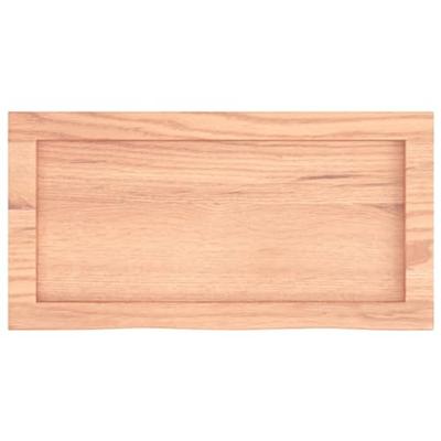 VidaXL Wastafelblad 60x30x(2-6) cm behandeld massief hout lichtbruin