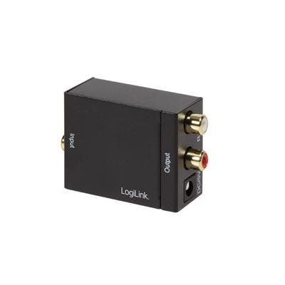 LogiLink CA0100 LogiLink - Digital-Analog-Audiowandler Toslink / Cinch Audio Adapter Zwart