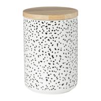 Voorraadpot Kasitoo stip - zwart/wit - 600 ml - thumbnail