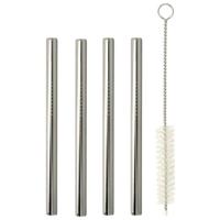 Metaltex RVS Rietjes 12.5x0.8 cm + Borstel 4 Stuks - thumbnail