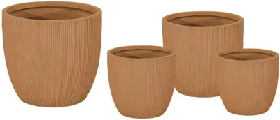Mcollections Bloempot Nora Egg - Clayfibre - Ø25 x H25 - Camel