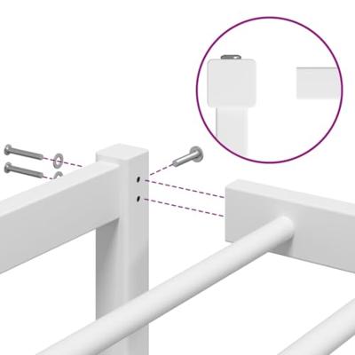Bedframe metaal wit 75 x 190 cm Bedframe metaal wit 75 x 190 cm
