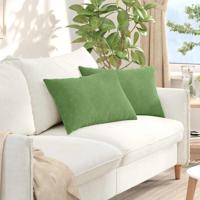 VidaXL Sofa kussens 2 stuks lichtgroen 60 x 40 cm cordstof - thumbnail