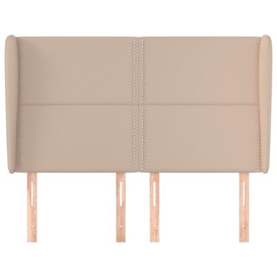 Hoofdbord met randen 147x23x78/88 cm kunstleer cappuccinokleur - thumbnail