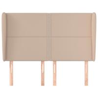 Hoofdbord met randen 147x23x78/88 cm kunstleer cappuccinokleur - thumbnail