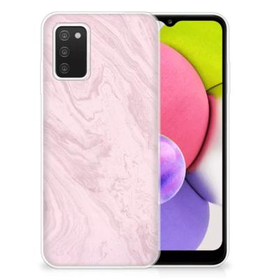Samsung Galaxy A03S | TPU | Siliconen hoesje | Marble Pink - Origineel Cadeau Vriendin
