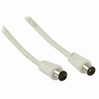 Nedis CSGB40000WT30 Coaxkabel Iec (coax) Male Iec (coax) Female Vernikkeld 90 Db 75 Ohm Dubbel Afgeschermd 3.00 M Rond Pvc Wit Doos - thumbnail