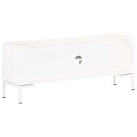 Tv-meubel 115x30x46 cm massief mangohout wit - thumbnail