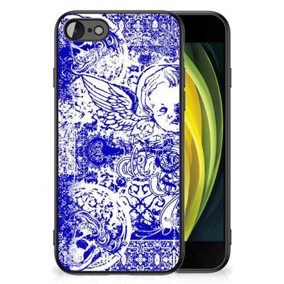 Telefoonhoesje iPhone SE 2022 | SE 2020 | 7/8 Angel Skull Blauw