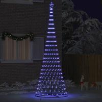 LED Kerstboom met 450 LED Blauw 138.5 x 138.5 x 399 cm Metaal - thumbnail