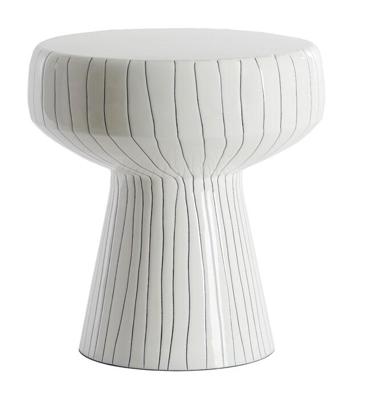 Light & Living Bijzettafel 'Dakwa' 38cm, kleur Wit/Zwart