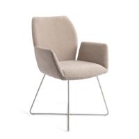 Jesper Home Misaki eetkamerstoel Sand Strand cross steel - thumbnail